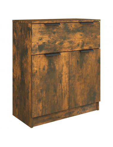 Credenza Rovere Fumo 60x30x70 cm in Legno Multistrato