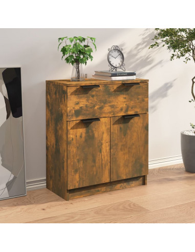 Credenza Rovere Fumo 60x30x70 cm in Legno Multistrato