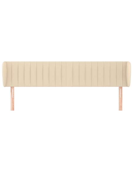 Testiera ad Orecchio Crema 183x23x78/88 cm in Tessuto