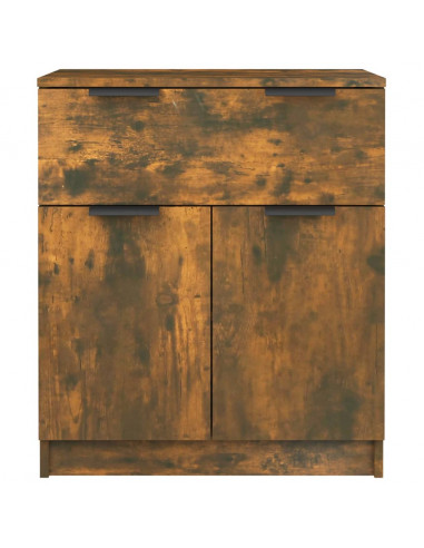 Credenza Rovere Fumo 60x30x70 cm in Legno Multistrato