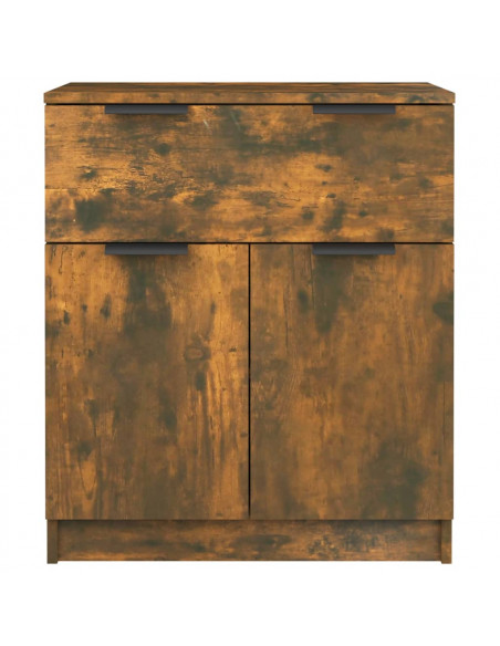 Credenza Rovere Fumo 60x30x70 cm in Legno Multistrato