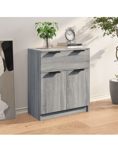 Credenza Grigio Sonoma 60x30x70 cm in Legno Multistrato