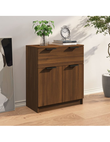 Credenza Rovere Marrone 60x30x70 cm in Legno Multistrato