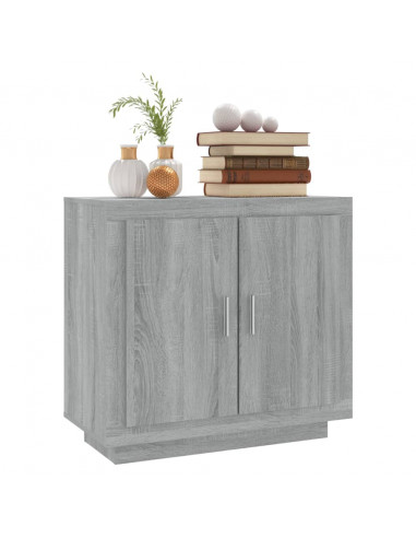 Credenza Grigio Sonoma 80x40x75 cm in Legno Multistrato
