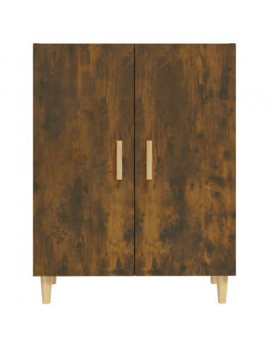 Credenza Rovere Fumo 70x34x90 cm in Legno Multistrato