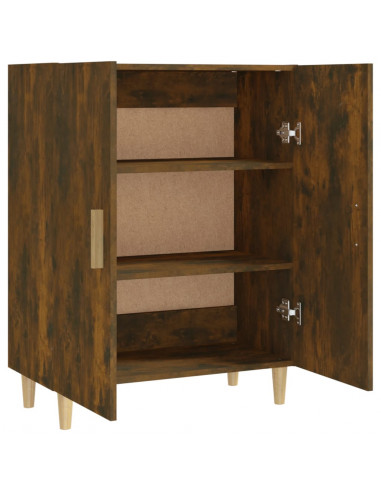 Credenza Rovere Fumo 70x34x90 cm in Legno Multistrato