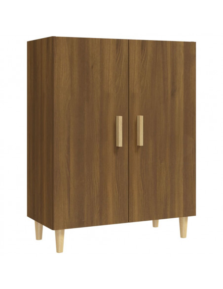 Credenza Rovere Marrone 70x34x90 cm in Legno Multistrato