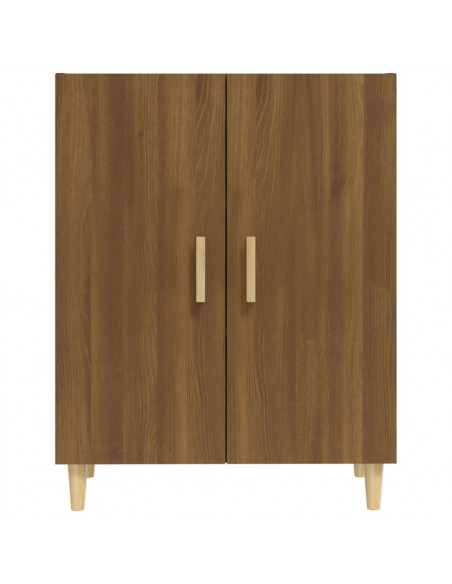 Credenza Rovere Marrone 70x34x90 cm in Legno Multistrato