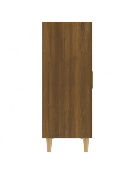 Credenza Rovere Marrone 70x34x90 cm in Legno Multistrato