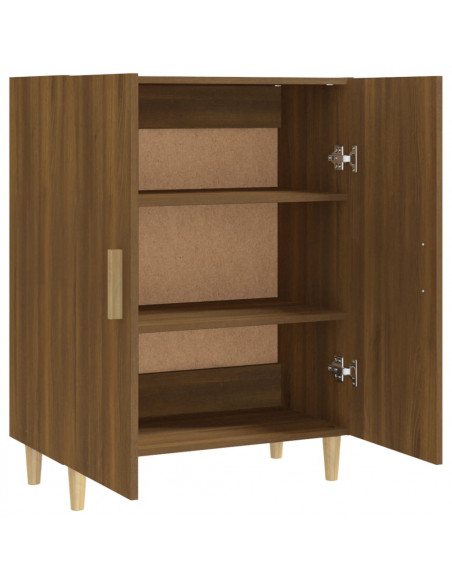 Credenza Rovere Marrone 70x34x90 cm in Legno Multistrato