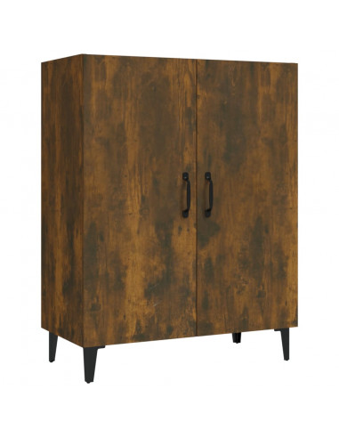 Credenza Rovere Fumo 70x34x90 cm in Legno Multistrato