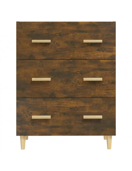 Credenza Rovere Fumo 70x34x90 cm in Legno Multistrato