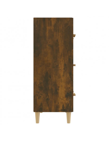 Credenza Rovere Fumo 70x34x90 cm in Legno Multistrato