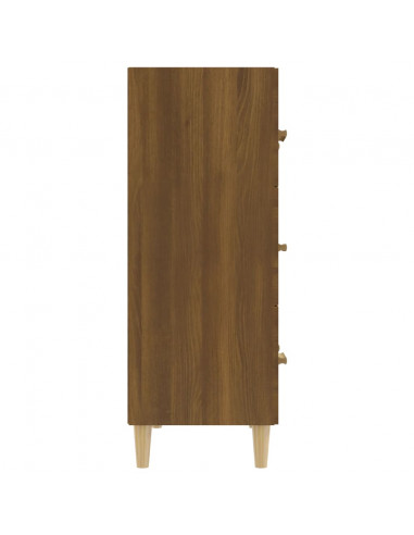 Credenza Rovere Marrone 70x34x90 cm in Legno Multistrato