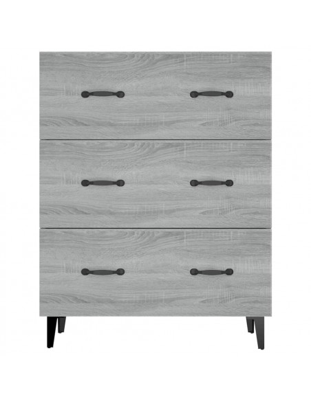 Credenza Grigio Sonoma 69,5x34x90 cm in Legno Multistrato
