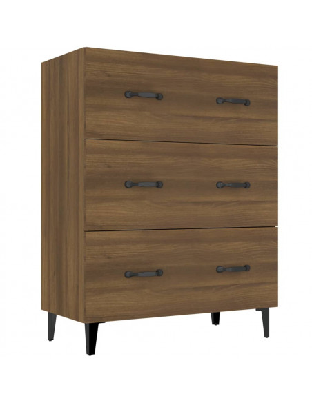 Credenza Rovere Marrone 69,5x34x90 cm in Legno Multistrato