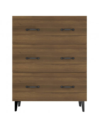 Credenza Rovere Marrone 69,5x34x90 cm in Legno Multistrato