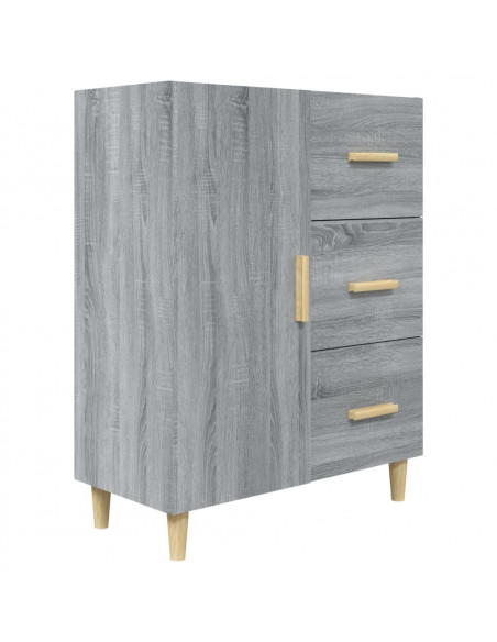 Credenza Grigio Sonoma 69,5x34x90 cm in Legno Multistrato