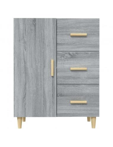 Credenza Grigio Sonoma 69,5x34x90 cm in Legno Multistrato