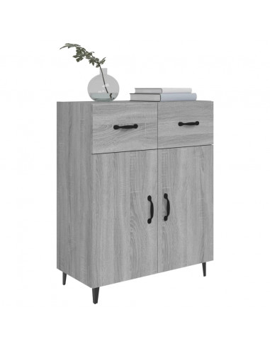 Credenza Grigio Sonoma 69,5x34x90 cm in Legno Multistrato