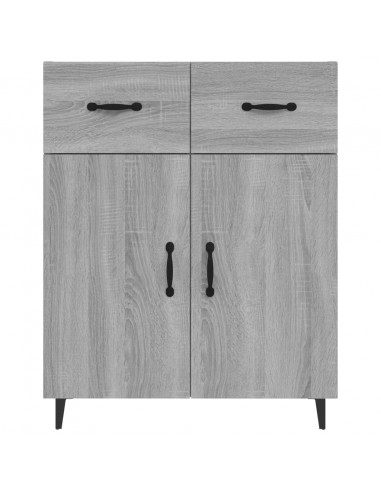 Credenza Grigio Sonoma 69,5x34x90 cm in Legno Multistrato