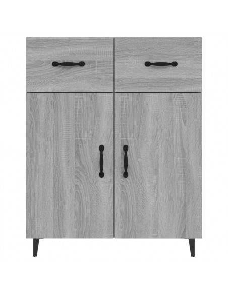 Credenza Grigio Sonoma 69,5x34x90 cm in Legno Multistrato