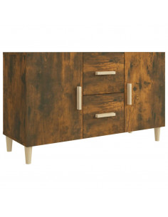 Credenza Rovere Fumo 100x36x60 cm in Legno Multistrato 2