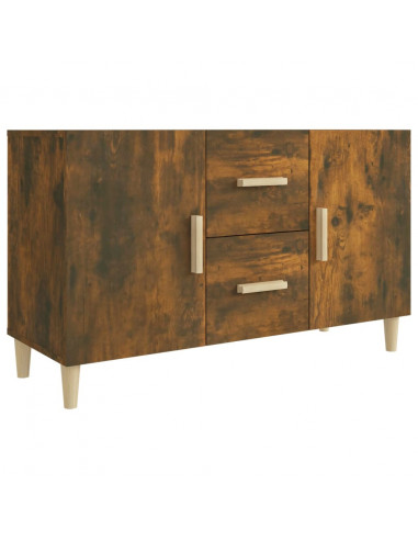 Credenza Rovere Fumo 100x36x60 cm in Legno Multistrato