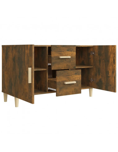 Credenza Rovere Fumo 100x36x60 cm in Legno Multistrato