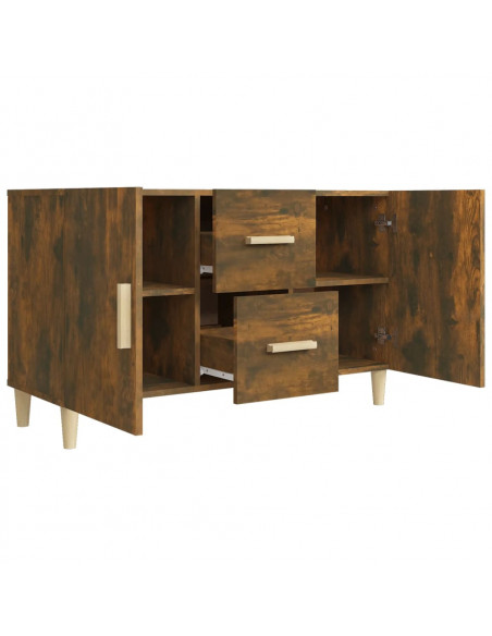 Credenza Rovere Fumo 100x36x60 cm in Legno Multistrato