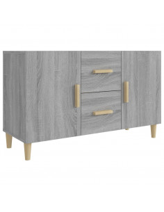 Credenza Grigio Sonoma 100x36x60 cm in Legno Multistrato 2
