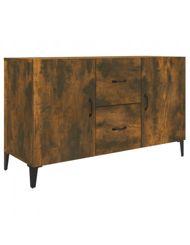 Credenza Rovere Fumo 100x36x60 cm in Legno Multistrato