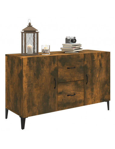 Credenza Rovere Fumo 100x36x60 cm in Legno Multistrato