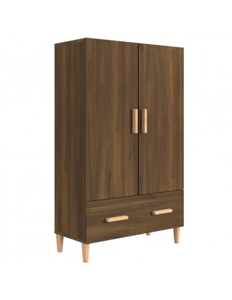 Credenza Rovere Marrone 70x31x115 cm in Legno Multistrato