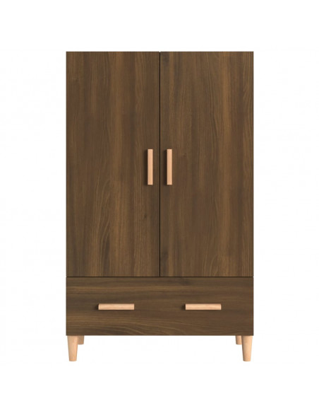 Credenza Rovere Marrone 70x31x115 cm in Legno Multistrato