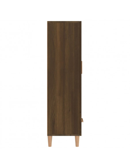 Credenza Rovere Marrone 70x31x115 cm in Legno Multistrato