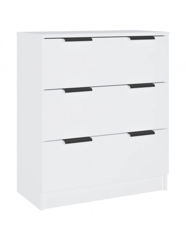 Credenze 3 pz Bianche in Legno Multistrato