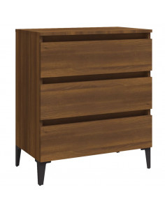 Credenza Rovere Marrone 60x35x69 cm in Legno Multistrato 2