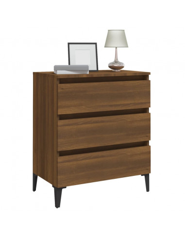 Credenza Rovere Marrone 60x35x69 cm in Legno Multistrato