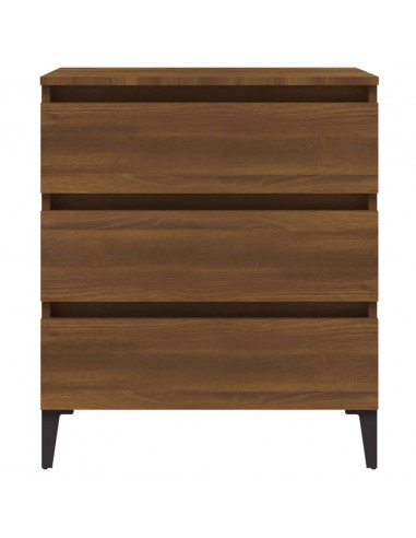 Credenza Rovere Marrone 60x35x69 cm in Legno Multistrato