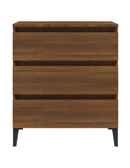 Credenza Rovere Marrone 60x35x69 cm in Legno Multistrato