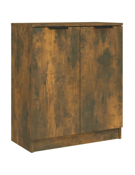 Credenze 3 pz Rovere Fumo in Legno Multistrato
