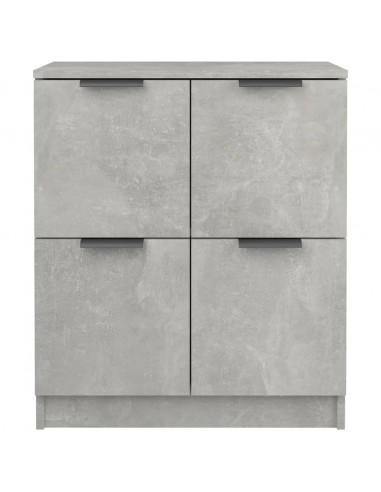 Credenze 2 pz Grigio Cemento 60x30x70 cm in Legno Multistrato