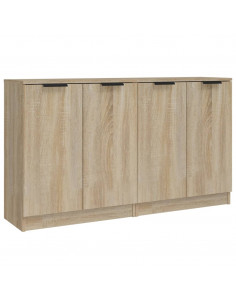 Credenze 2 pz Rovere Sonoma 60x30x70 cm in Legno Multistrato 2
