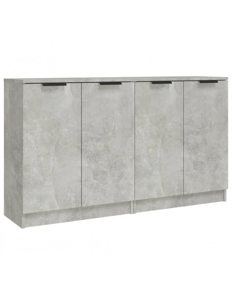 Credenze 2 pz Grigio Cemento 60x30x70 cm in Legno Multistrato