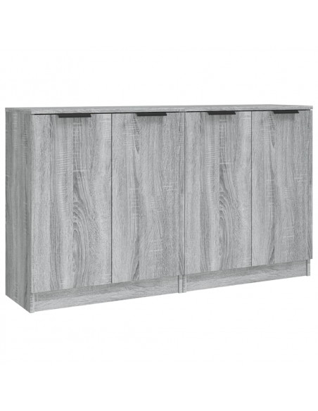 Credenze 2 pz Grigio Sonoma 60x30x70 cm in Legno Multistrato