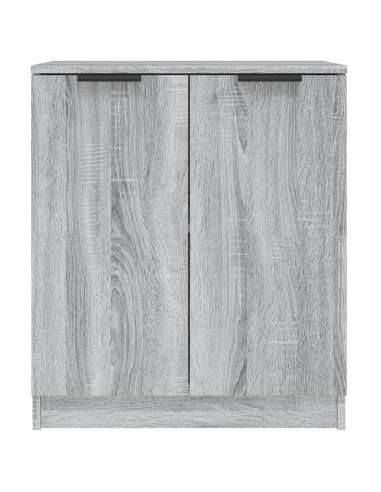 Credenze 2 pz Grigio Sonoma 60x30x70 cm in Legno Multistrato