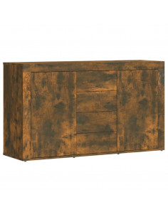 Credenza Rovere Fumo 120x36x69 cm in Legno Multistrato 2