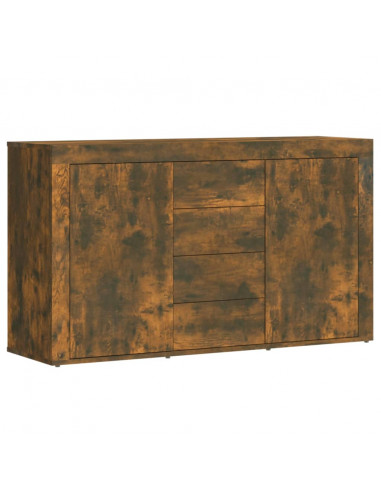 Credenza Rovere Fumo 120x36x69 cm in Legno Multistrato
