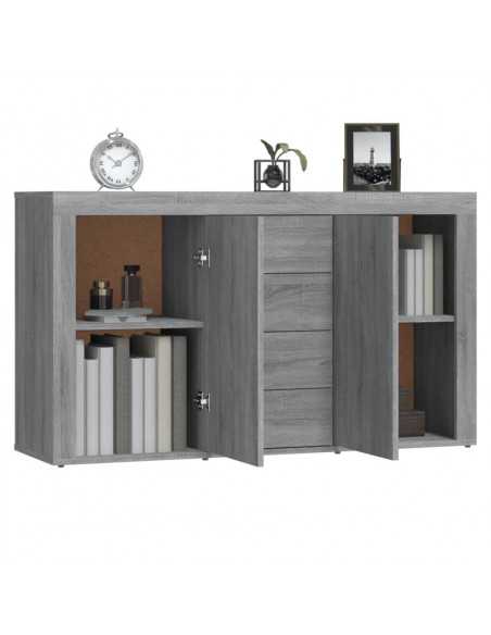 Credenza Grigio Sonoma 120x36x69 cm in Legno Multistrato